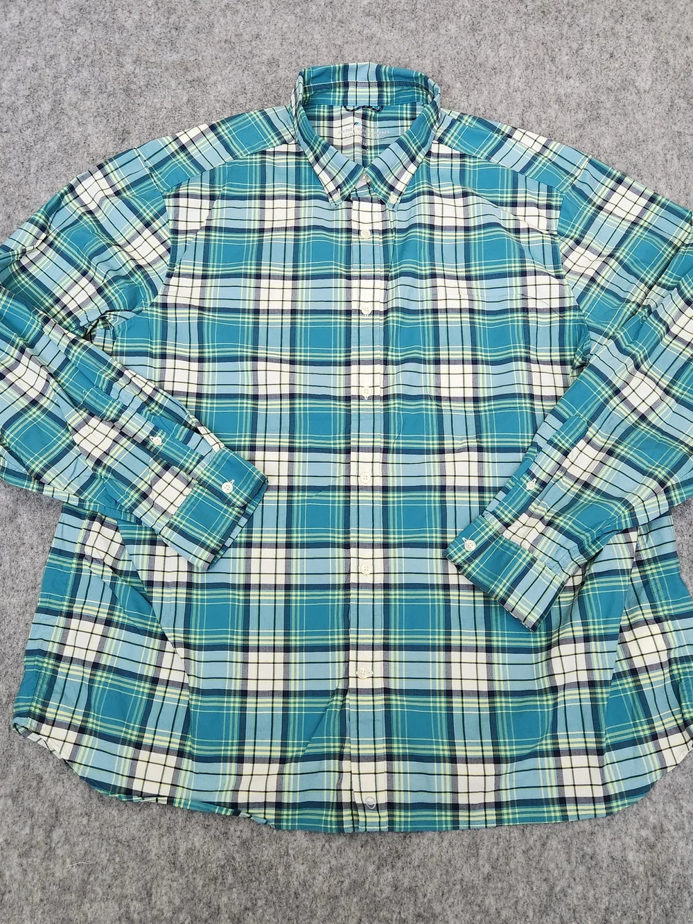 Vineyard Vines On The Go Performance Shirt Men’s 2XL Green Madras Plaid Brrr